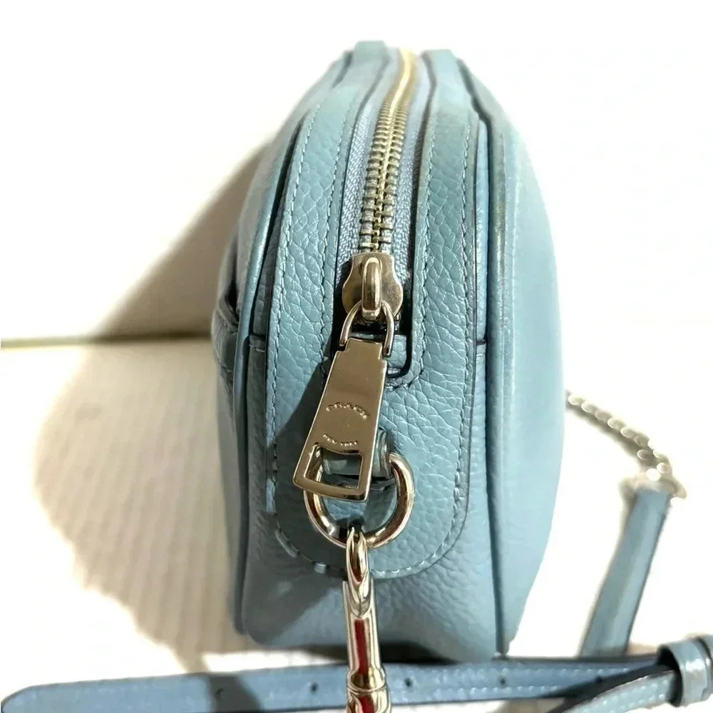Coach blue leather crossbody handbag - Picture 6 of 12